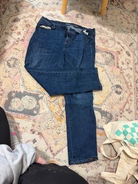 Old Navy Dark Blue Denim Jeans with Contrast Stitching